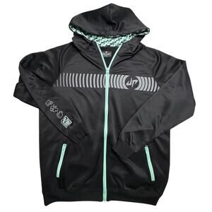 Black Dude Perfect "Topography" youth zip-up hoodie Size XL